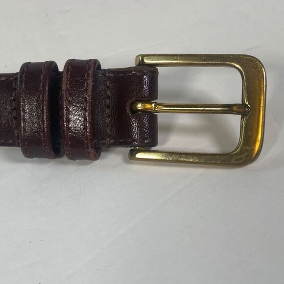 Coach Burgundy Leather Belt – Style 5700 – Size 38 / 95 cm – Solid Brass Buckle main image 4